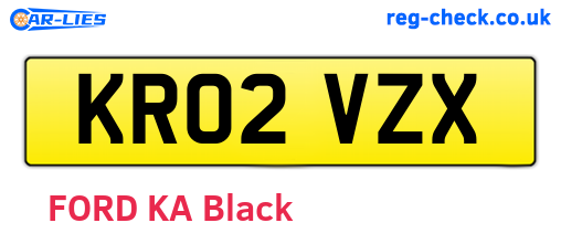 KR02VZX are the vehicle registration plates.