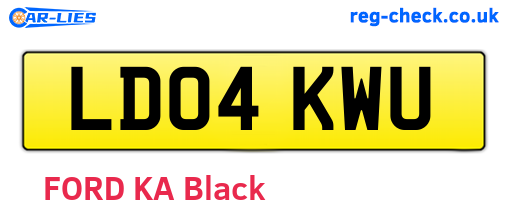 LD04KWU are the vehicle registration plates.