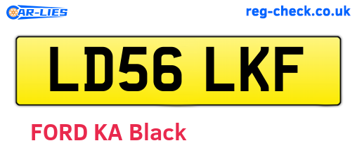 LD56LKF are the vehicle registration plates.
