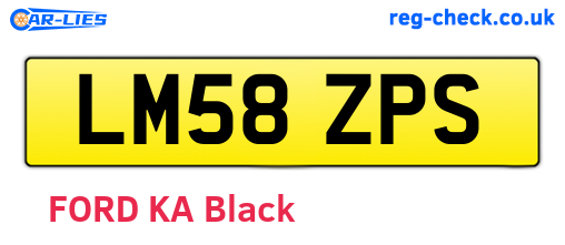 LM58ZPS are the vehicle registration plates.