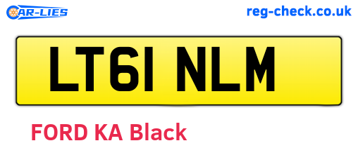 LT61NLM are the vehicle registration plates.