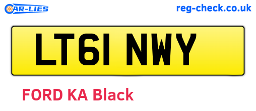 LT61NWY are the vehicle registration plates.