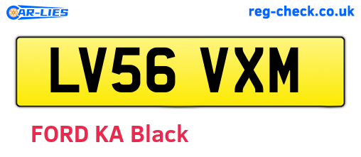 LV56VXM are the vehicle registration plates.