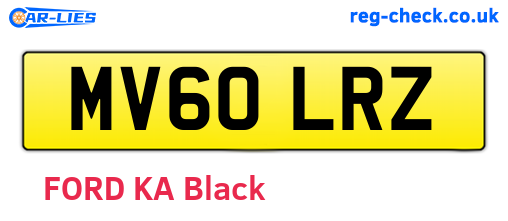 MV60LRZ are the vehicle registration plates.