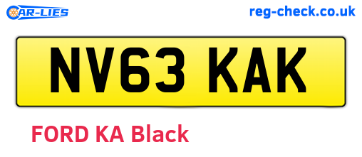 NV63KAK are the vehicle registration plates.
