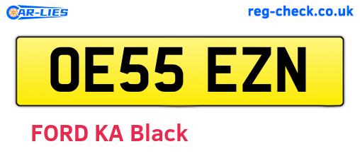 OE55EZN are the vehicle registration plates.
