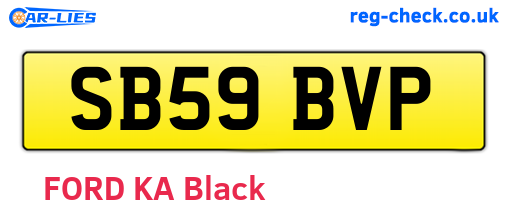 SB59BVP are the vehicle registration plates.