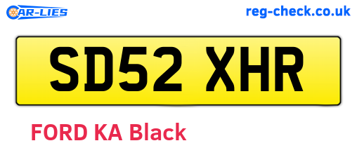 SD52XHR are the vehicle registration plates.