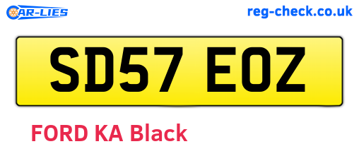 SD57EOZ are the vehicle registration plates.
