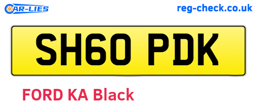 SH60PDK are the vehicle registration plates.