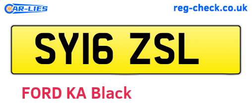 SY16ZSL are the vehicle registration plates.