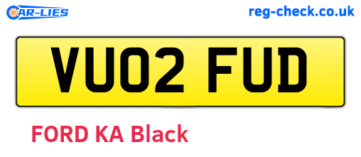VU02FUD are the vehicle registration plates.