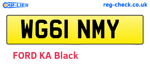 WG61NMY are the vehicle registration plates.