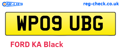 WP09UBG are the vehicle registration plates.