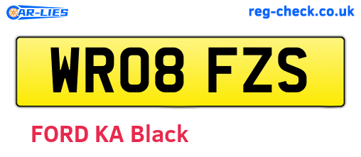 WR08FZS are the vehicle registration plates.