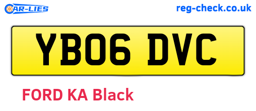 YB06DVC are the vehicle registration plates.