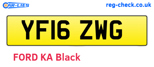 YF16ZWG are the vehicle registration plates.