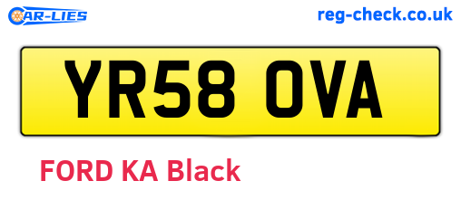 YR58OVA are the vehicle registration plates.