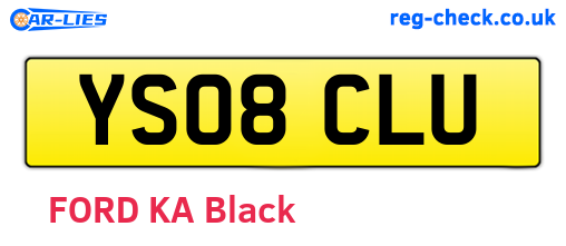 YS08CLU are the vehicle registration plates.
