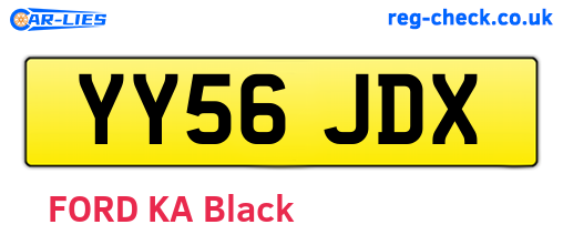 YY56JDX are the vehicle registration plates.