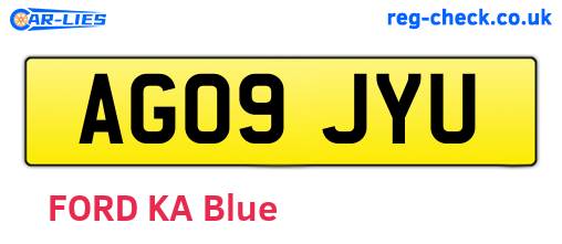 AG09JYU are the vehicle registration plates.