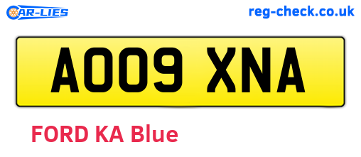 AO09XNA are the vehicle registration plates.