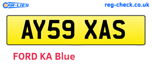 AY59XAS are the vehicle registration plates.
