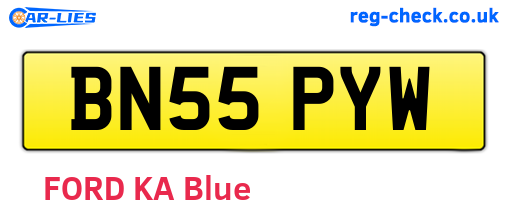 BN55PYW are the vehicle registration plates.