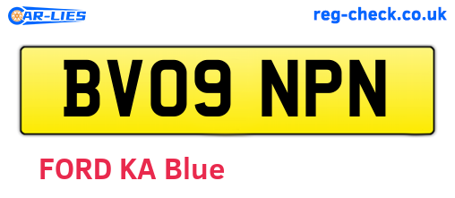 BV09NPN are the vehicle registration plates.