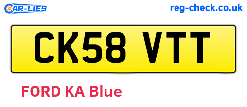 CK58VTT are the vehicle registration plates.