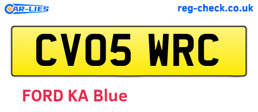 CV05WRC are the vehicle registration plates.