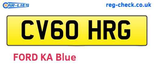 CV60HRG are the vehicle registration plates.