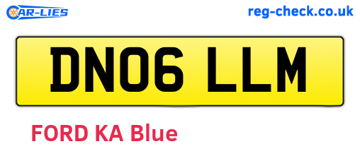DN06LLM are the vehicle registration plates.