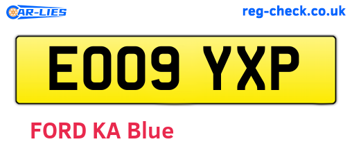 EO09YXP are the vehicle registration plates.