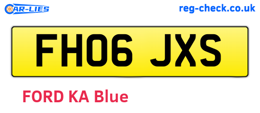 FH06JXS are the vehicle registration plates.