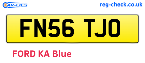 FN56TJO are the vehicle registration plates.