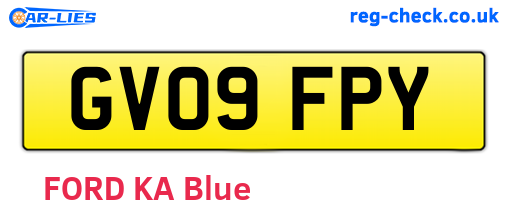 GV09FPY are the vehicle registration plates.