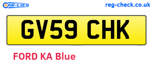 GV59CHK are the vehicle registration plates.