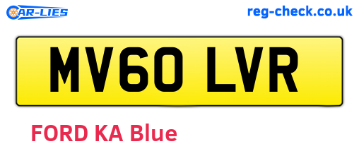 MV60LVR are the vehicle registration plates.