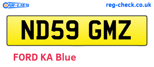 ND59GMZ are the vehicle registration plates.