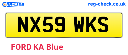 NX59WKS are the vehicle registration plates.