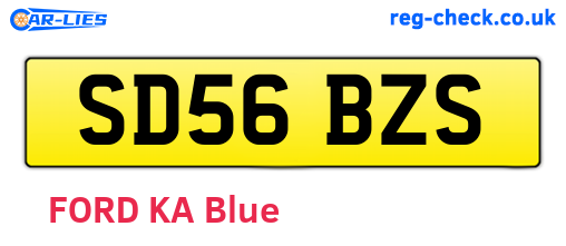 SD56BZS are the vehicle registration plates.
