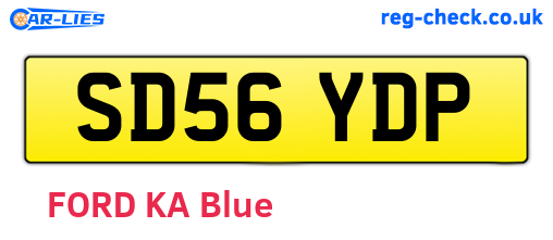 SD56YDP are the vehicle registration plates.