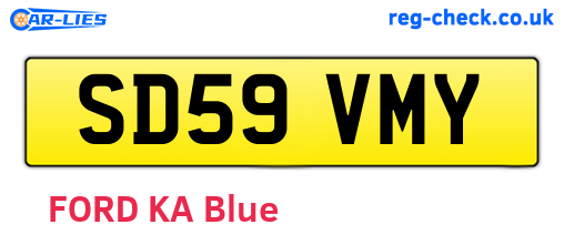 SD59VMY are the vehicle registration plates.