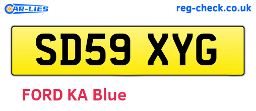 SD59XYG are the vehicle registration plates.
