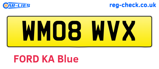 WM08WVX are the vehicle registration plates.
