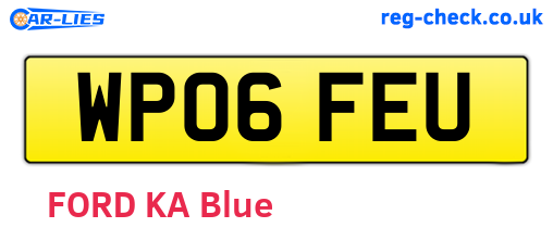 WP06FEU are the vehicle registration plates.