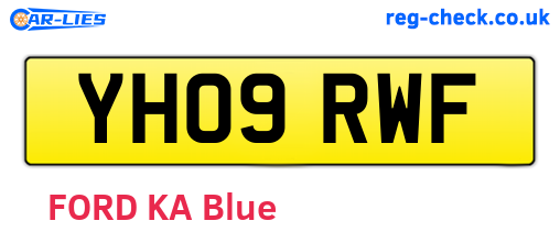YH09RWF are the vehicle registration plates.