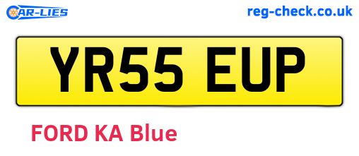 YR55EUP are the vehicle registration plates.