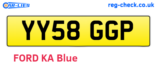 YY58GGP are the vehicle registration plates.